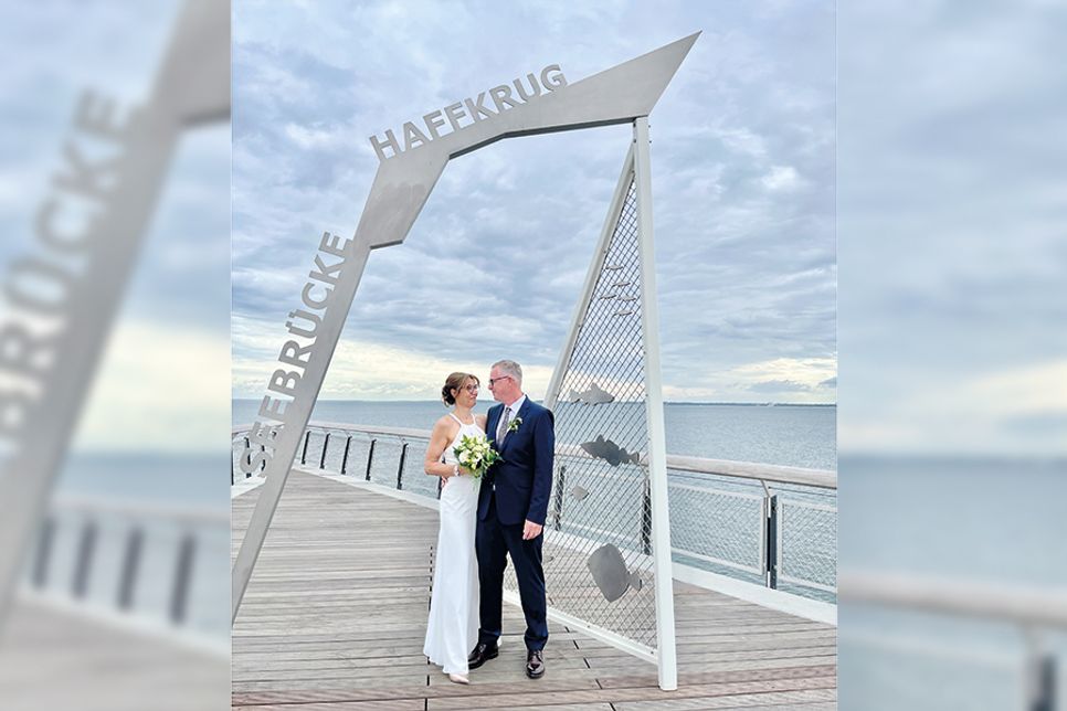 Maritimer Spot für‘s Hochzeitsfoto.