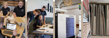 Arbeiten mit moderner CNC-Technik.