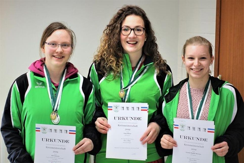 V. lks.: Tanja Zupke, Lina Meier und Leonie Werner. (Foto: Uwe Weede)