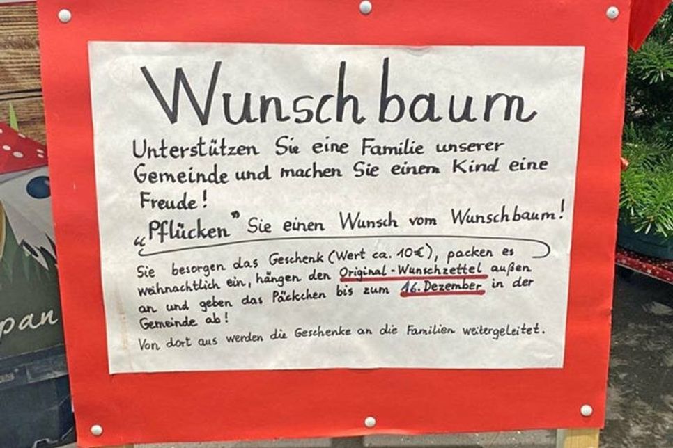 Ganz einfach: Ein Schild erklärt, wie man bei der Aktion mitmachen kann.