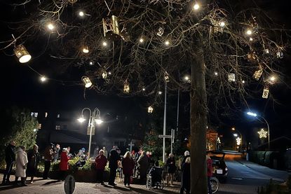 Zauberhaftes Adventsleuchten auf dem Denkmalplatz.