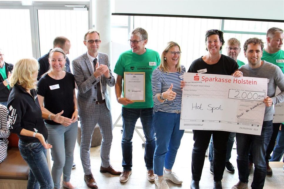 Die Entwickler von „Hot Spot“ freuten sich über tosenden Applaus und den ersten Platz.