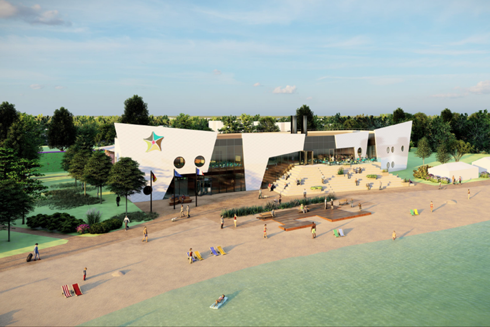 So soll der Neubau des Heimathafens einmal aussehen. (Skizzen: Architekturbüro Geising &amp; Böker)
