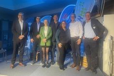 Waren sehr zufrieden mit dem Abend (v. lks.): Dr. Can Özren, Lars Ulrich Kahl, Inga Weitemeyer, Thomas Knop, Andrea Brunhöber, Dr. Mark Jahn und Sven Muchow.