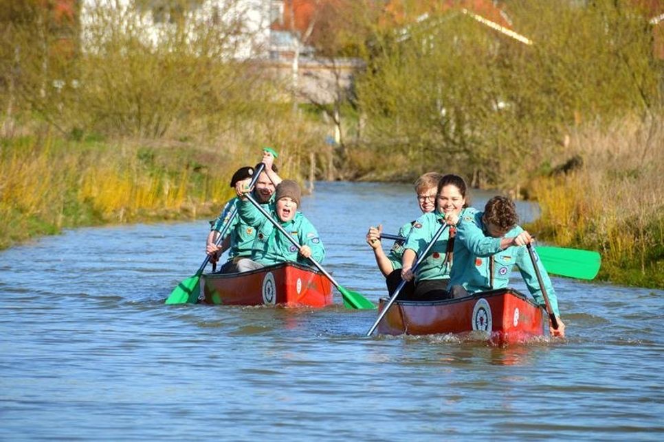 Am 1. Mai wird das Pfadfindergelände mit einer Kanu-Regatta und einem Konzert eingeweiht.