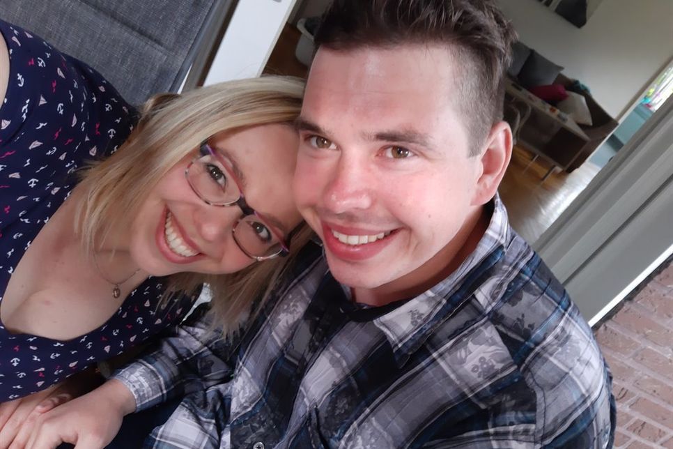 Sabrina Greinig mit Bruder Jerrid.
