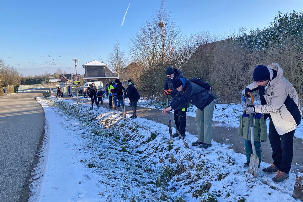 Der Krötenzaun muss unten gut abgedichtet sein, damit die Kröten nicht hindurchschlüpfen.
