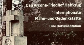 Teilausschnitt Buchcover „Cap Arcona-Friedhof Haffkrug - Internationale Mahn- und Gedenkstätte“.