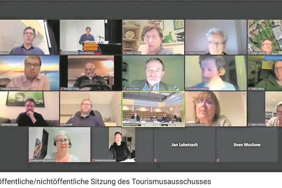 Ein Teil der Ausschussmitglieder war per Video zugeschaltet.