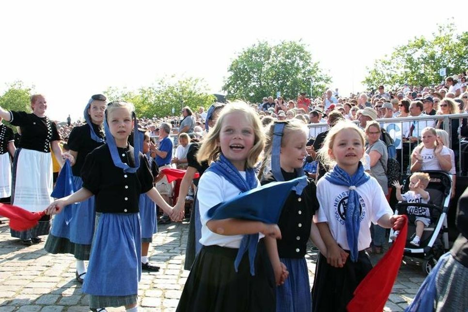Schon die allerkleinsten vom Neustädter Volkstanzkreis haben auf dem Folklore-Festival ihre ersten großen Auftritte (Foto von 2019).