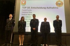 Aufnahme nach Ablauf des Probejahres: Pascal Fuchs, Vanessa Gisa, Florian Kühn-Engelking, Nadine Herrmann, Max Preuß (v. lks.).