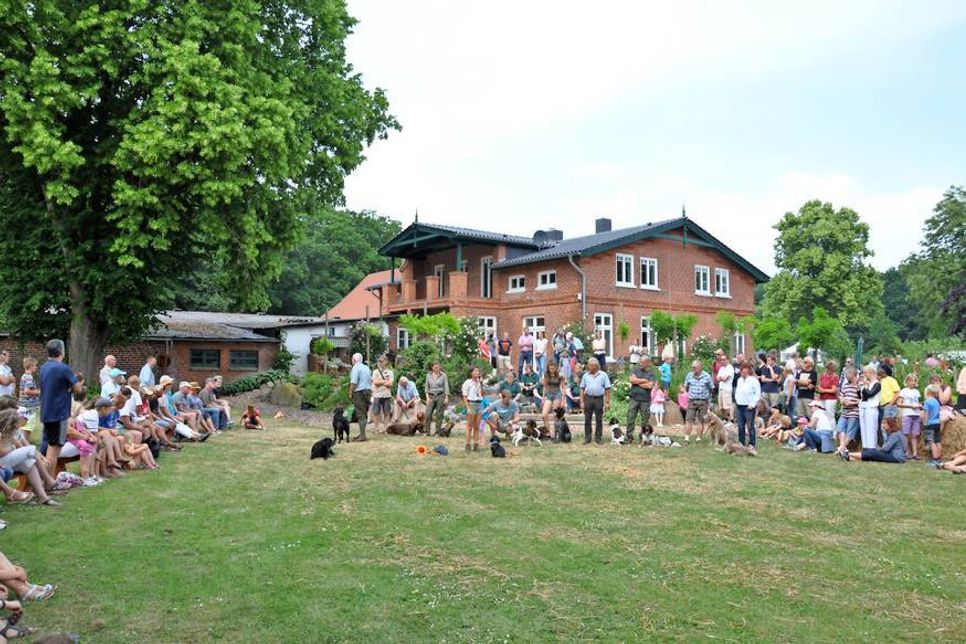 Cismar. Am 10. Juni fand anlässlich des „Tag des offenen Hofes“ auf dem Hof Mougin eine Veranstaltung der Kreisjägerschaft Oldenburg statt. Elena Kruse, Obfrau der Kreisjägerschaft, stellte den interessierten Gästen die Jagdhunderassen vor. Anschließend blies die Bläsergruppe „Johannisbek“ Jagdsignale. (red)