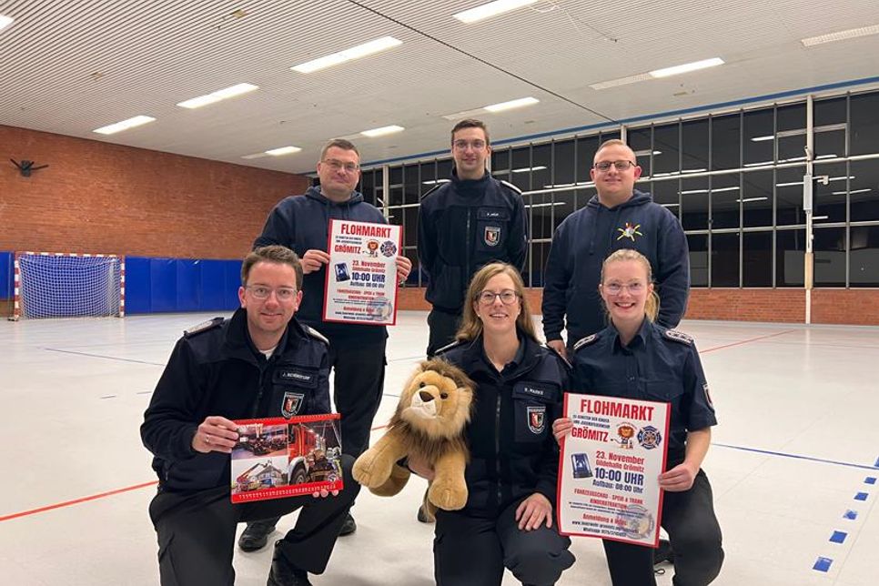 Das Organisationsteam des Flohmarktes.