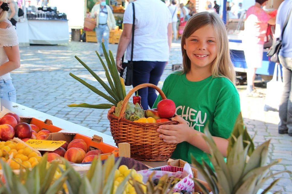 Wochenmarkt-Maskottchen Josy.