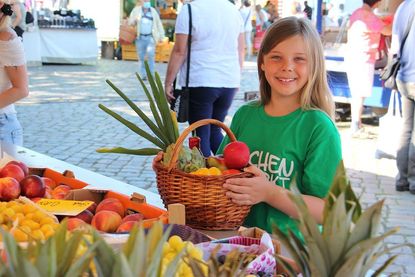 Wochenmarkt-Maskottchen Josy.