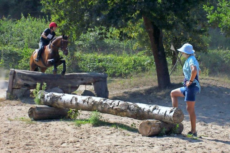 Lucinda im Training mit Marianne Nielsen.