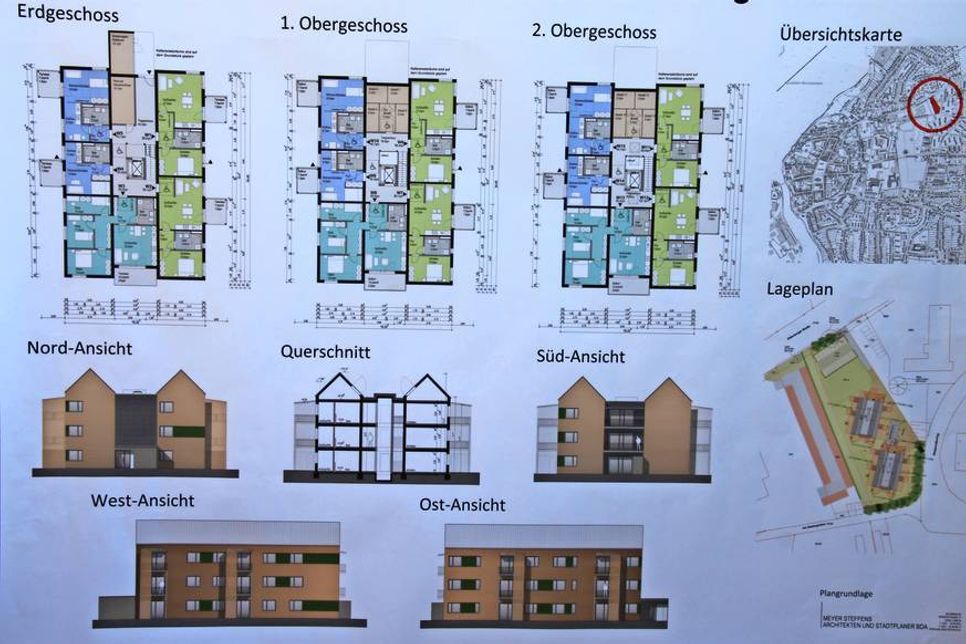 Ein Blick in die Zukunft: Grundriss des geplanten Wohnprojektes in der Oldenburger Straße.