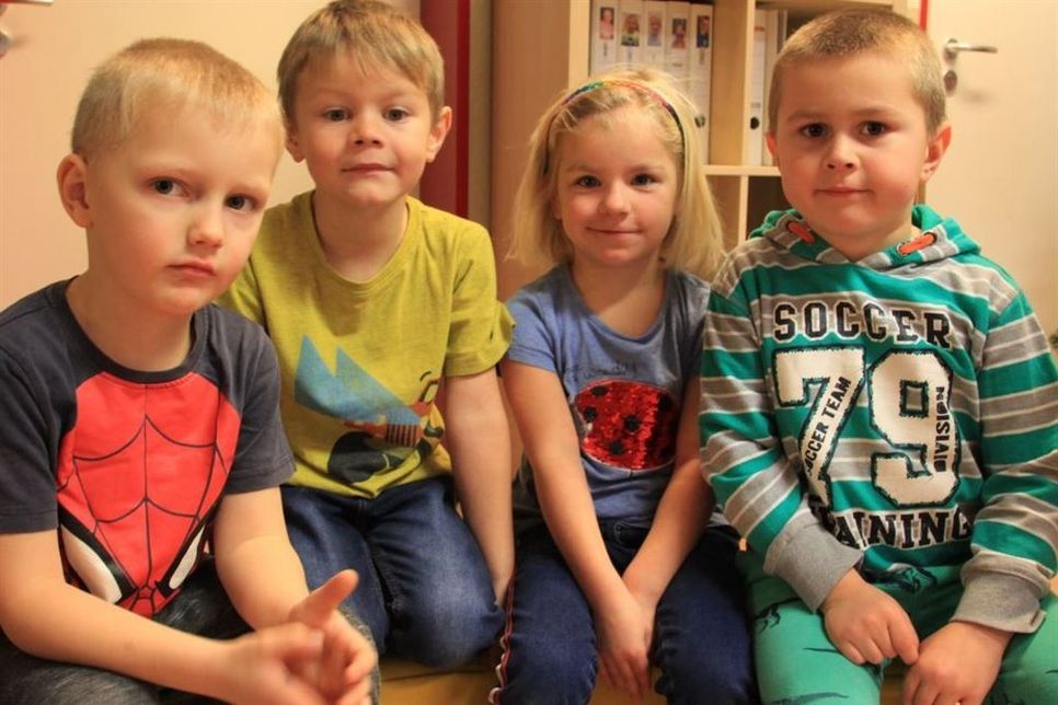 Die Delegierten für diesen besonderen Anlass: Felix Ramm, Maximilian Schwarz, Chayenne Klat und Leon Schmelzer (v. lks.).