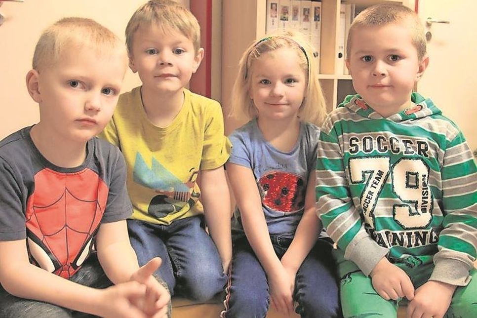 Die Delegierten für diesen besonderen Anlass: Felix Ramm, Maximilian Schwarz, Chayenne Klat und Leon Schmelzer (v. lks.).