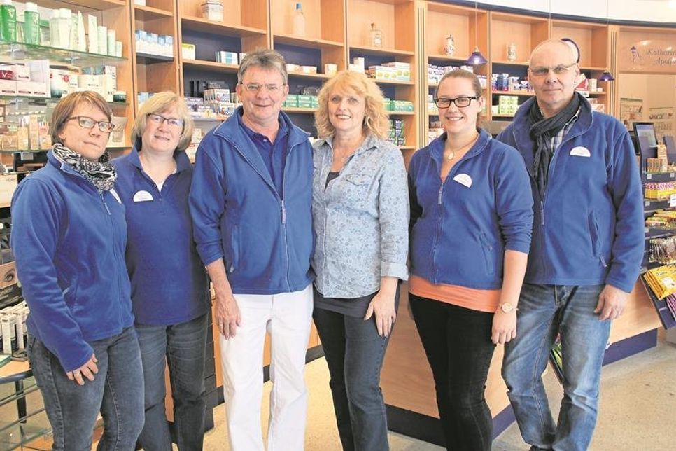 Das Team der Katharinen Apotheke mit Inhaber Joachim Hägemann (3. v. lks.).