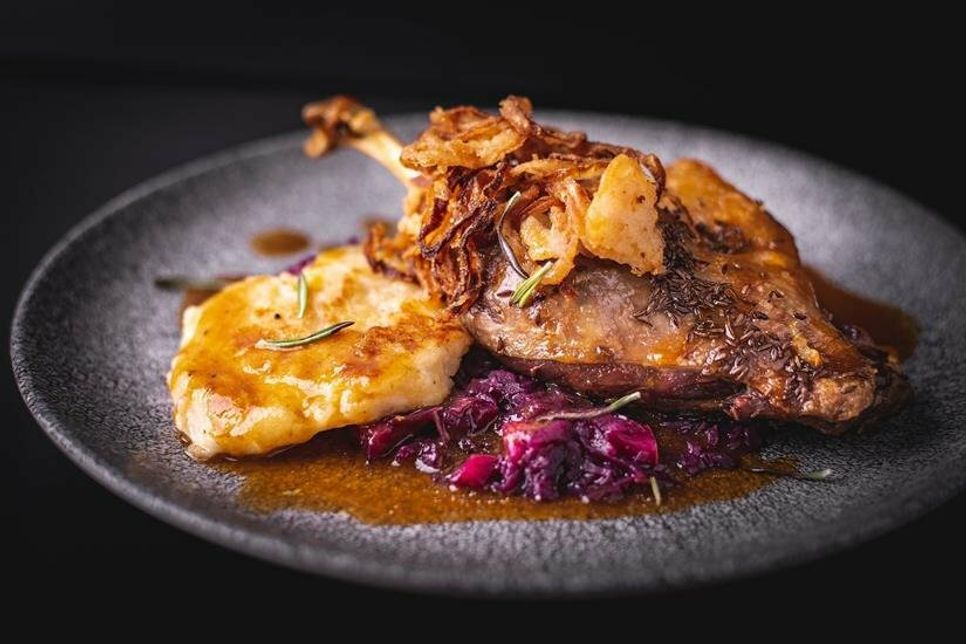 Ganz schön lecker: der Gänsebraten.