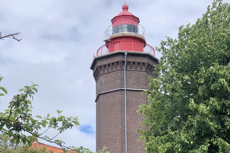 Der Leuchtturm in Dahmeshöved kann derzeit nur von Außen angeschaut werden.