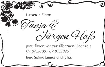 Silberhochzeit Tanja & Jürgen Haß