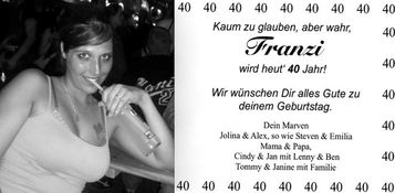 Franzi wird 40