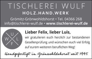 Freisprechung Tischler Innung