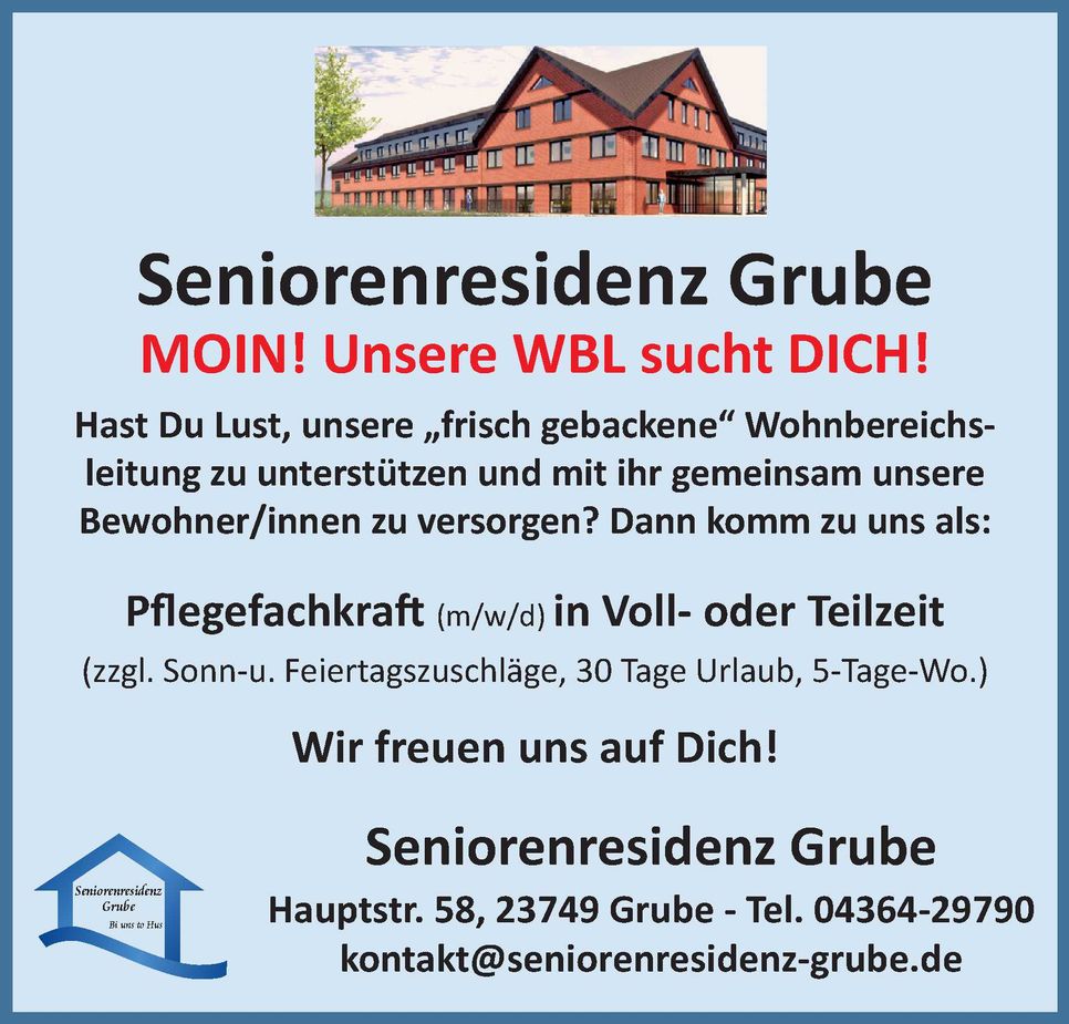 Stellenanzeige Unsere WBL sucht DICH!