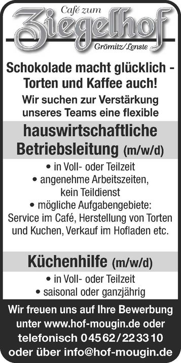 Stellenanzeige