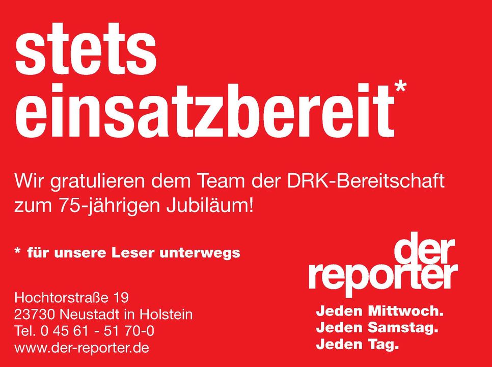 75 Jahre DRK Bereitschaft