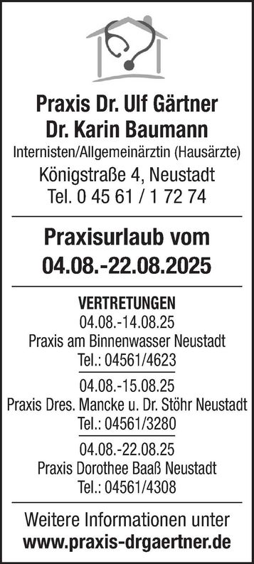 Praxisurlaub