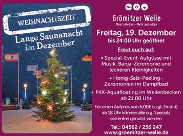Lange Saunanacht im Dezember