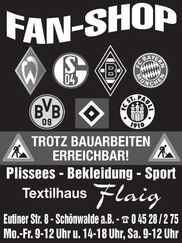 Fanshop - mit allen Logos