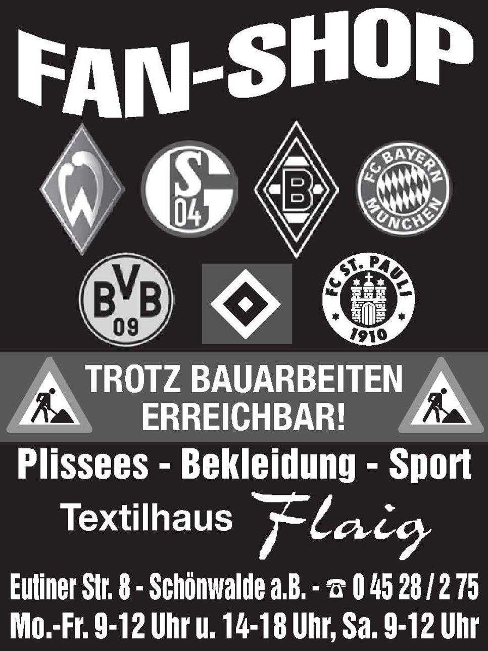 Fanshop - mit allen Logos