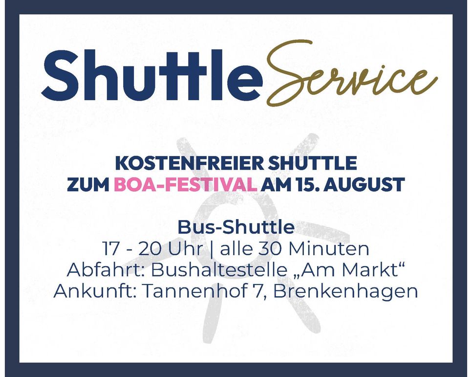 Shuttle Service BOA 2026