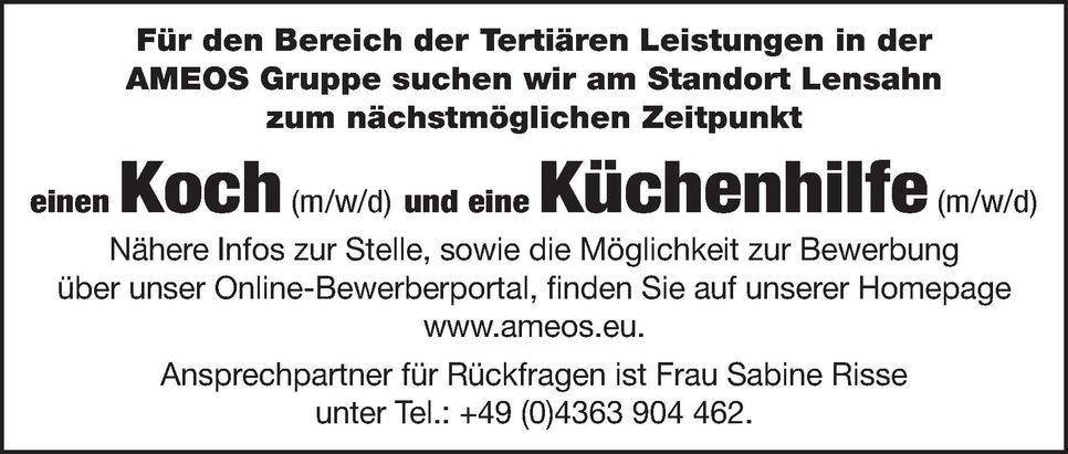 Küchenhilfe und Koch (m/w/d)