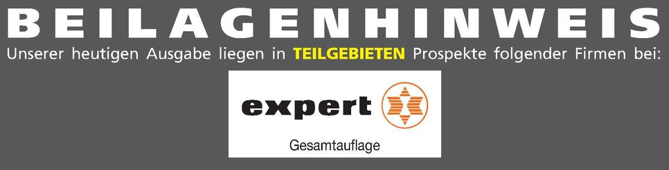 Beilagenhinweis