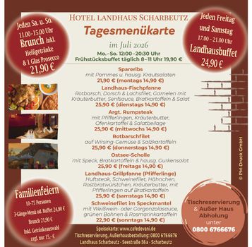 Mittagstisch für Juli 2026