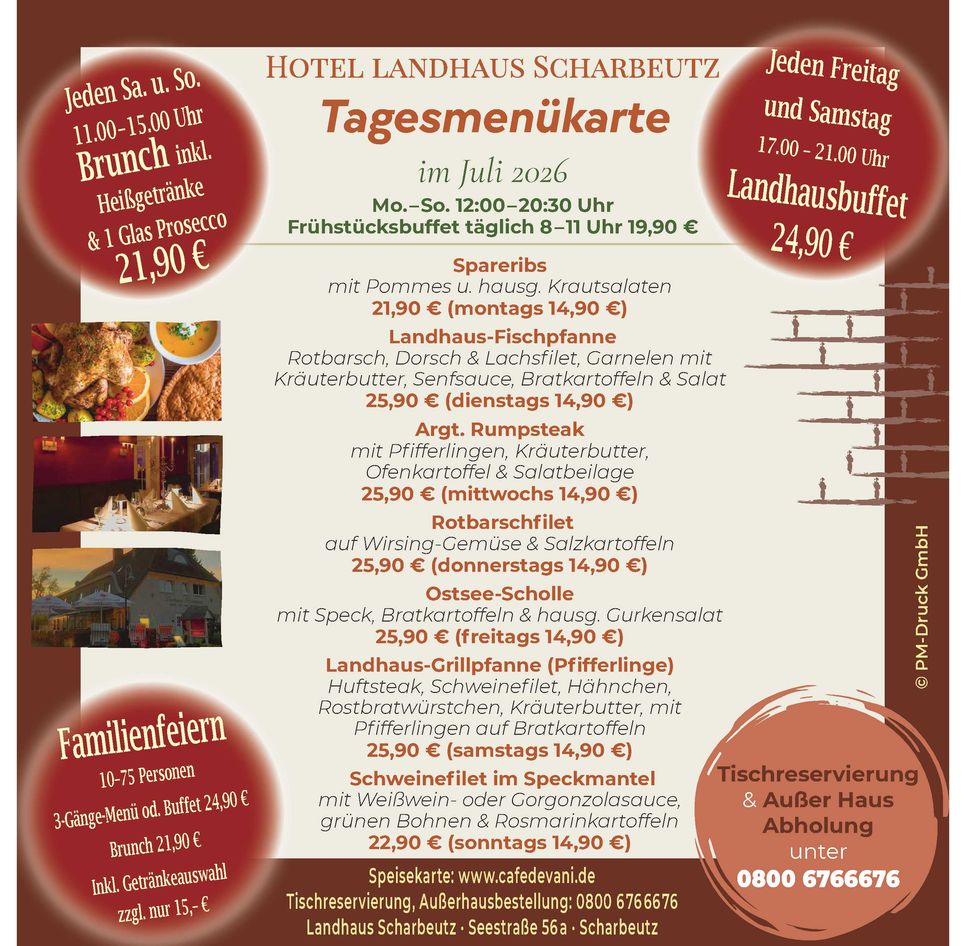 Mittagstisch für Juli 2026