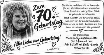 70 Geburtstag