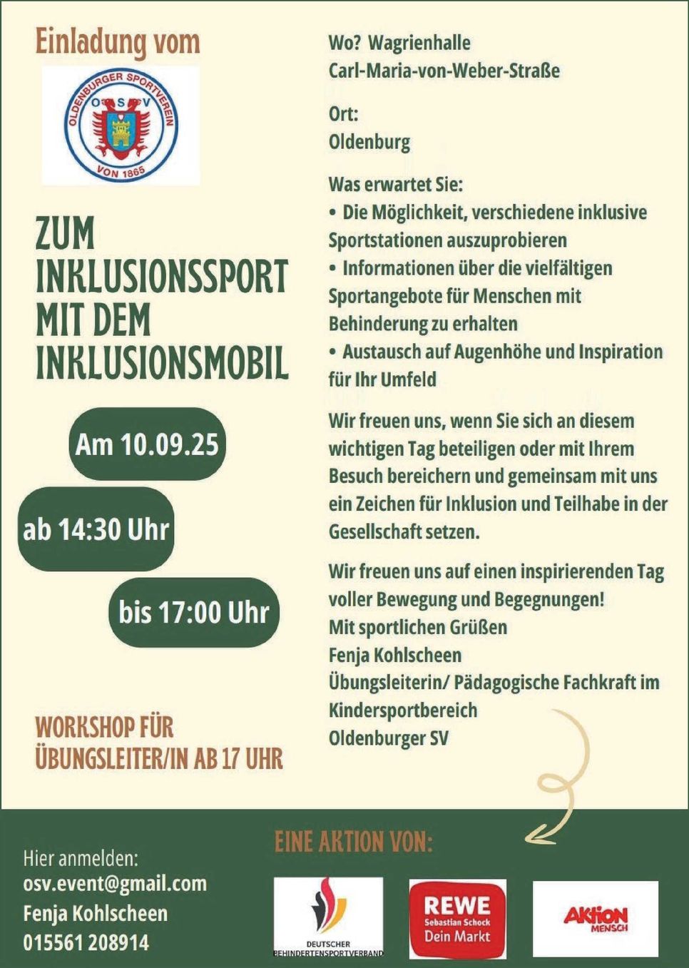Inklusionssport mit dem Inklusionsmobil 