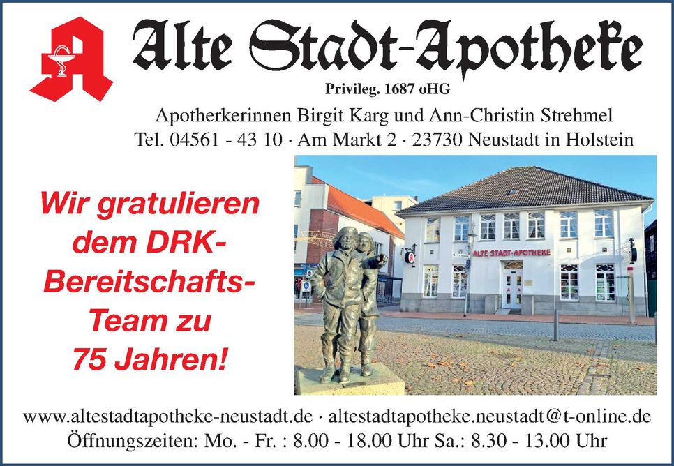 75 Jahre DRK Bereitschaft