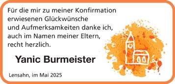 Konfirmation Yanik Burmeister 