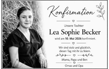 Konfirmation Lea Sophie Becker