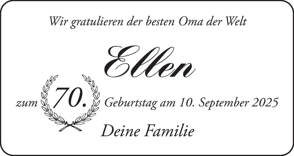 70 Jahre Ellen