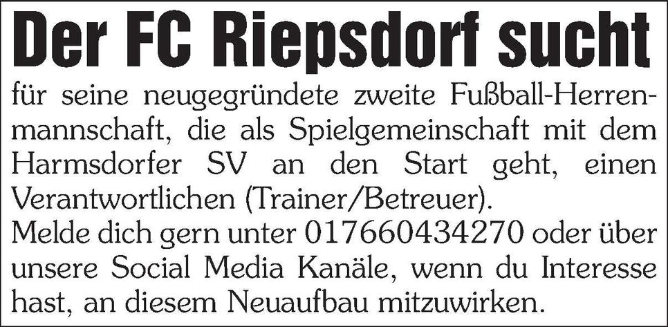 Trainer gesucht
