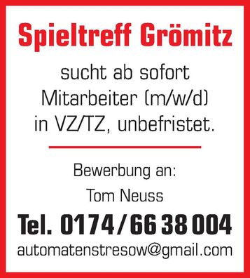 Stellenanzeige