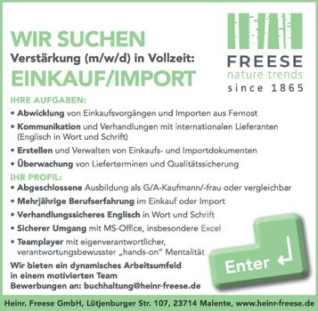 Stellenanzeige